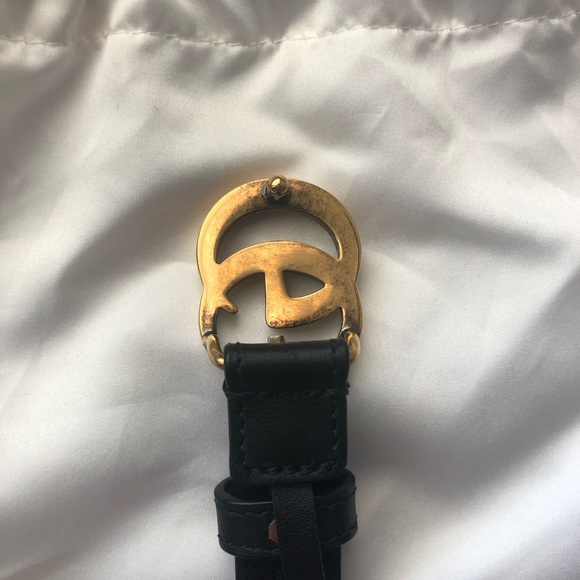 Authentic Gucci Black Thin Marmont Belt - Picture 4 of 7